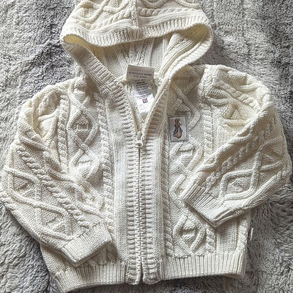 Babies 6-12 Months Cream Knit Beatrix Potter Knit Sweater - Picture 1 of 6